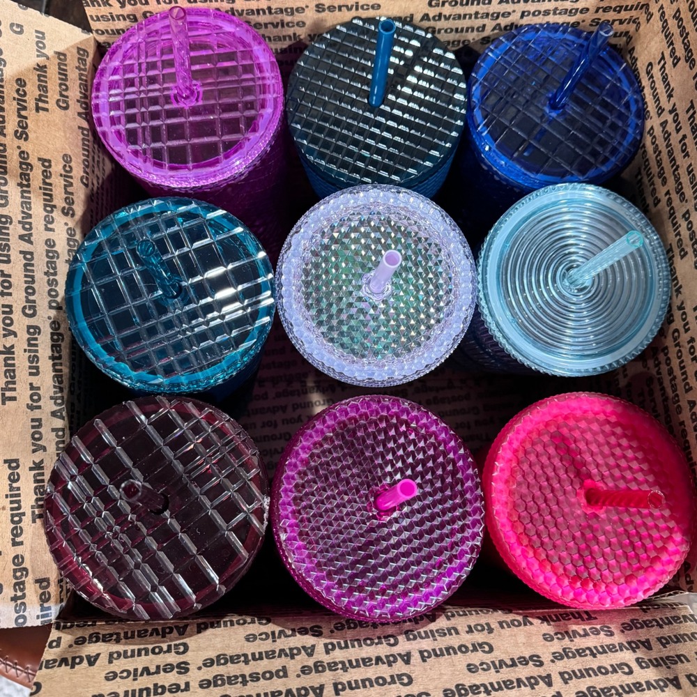 Starbucks Studded Tumbler Venti 24oz Cold Cup Multi-Color Collection of NEW-Good